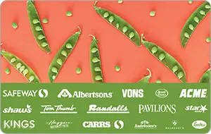 Safeway, Albertsons, Vons, Acme, Shaws, Randalls, Gift Card