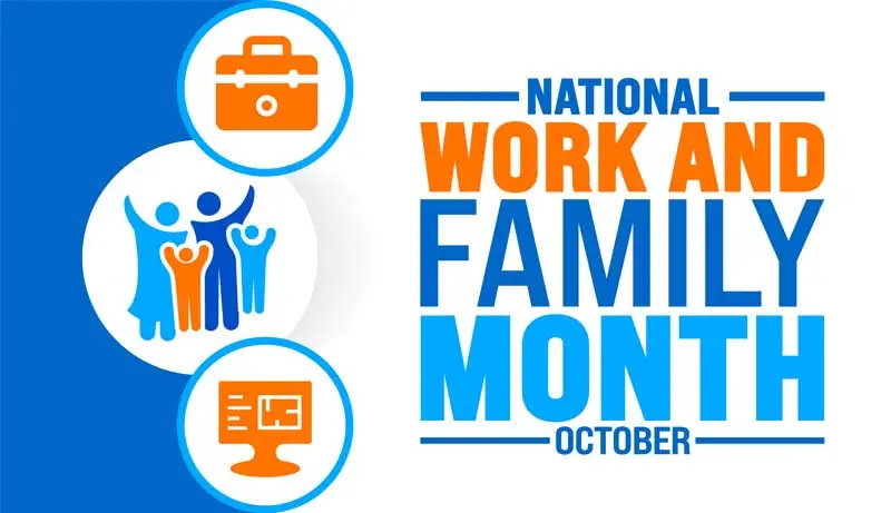 National work and family month logo