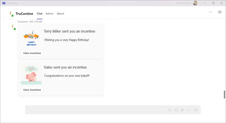 TruCentive for Microsoft Teams