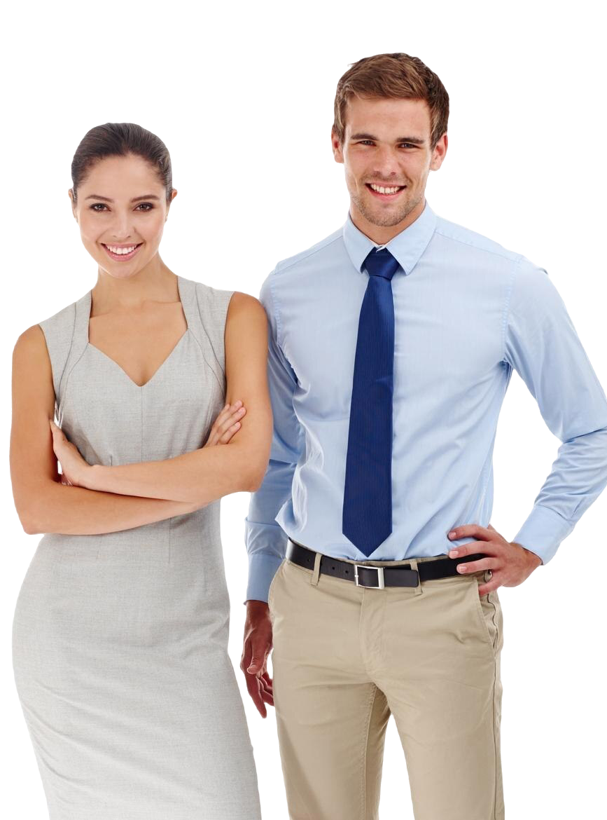 Two happy HR professionals who read the TruCentive Incentive Insights blog.