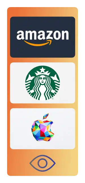 Three US national merchant gift cards