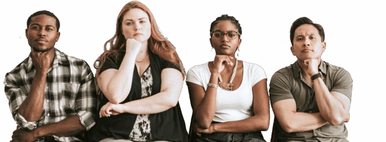 A group of unhappy employees because points programs don't motivate