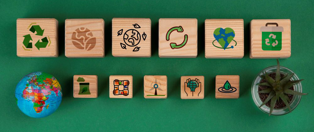 Blocks with environmental logos on them. ESG is core to TruCentive's values